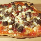 Naan Pizza with Lamb and Feta